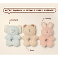 Load image into Gallery viewer, BonBon Green Furry Friends Rattle Toy