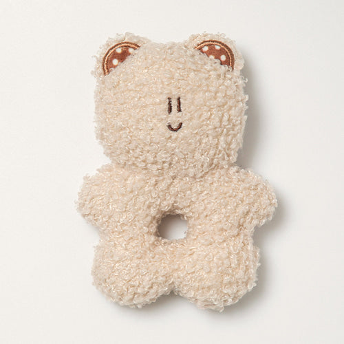 BonBon Green Furry Friends Rattle Toy