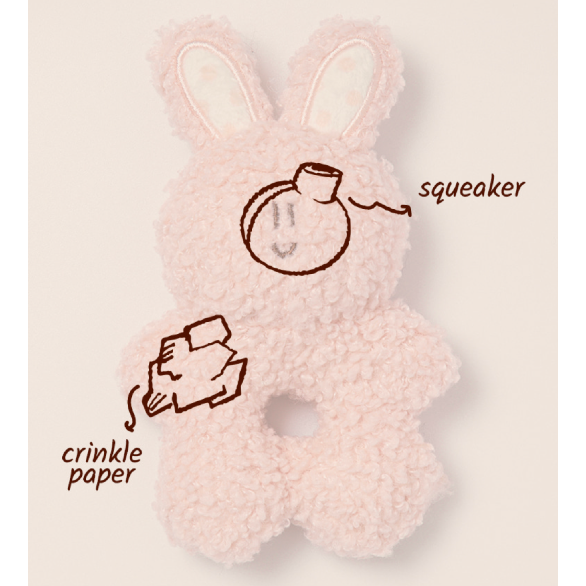 BonBon Green Furry Friends Rattle Toy