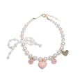 Load image into Gallery viewer, I Love Jelly Pearl Ribbon Necklace
