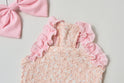Popcorn Flower Check Frill Top
