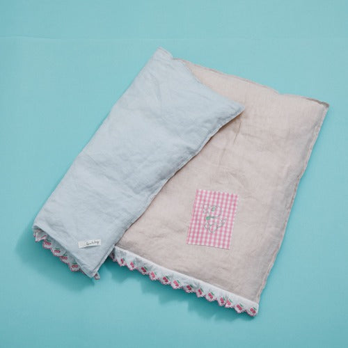 Linen Goose Blanket - Cherry Duck