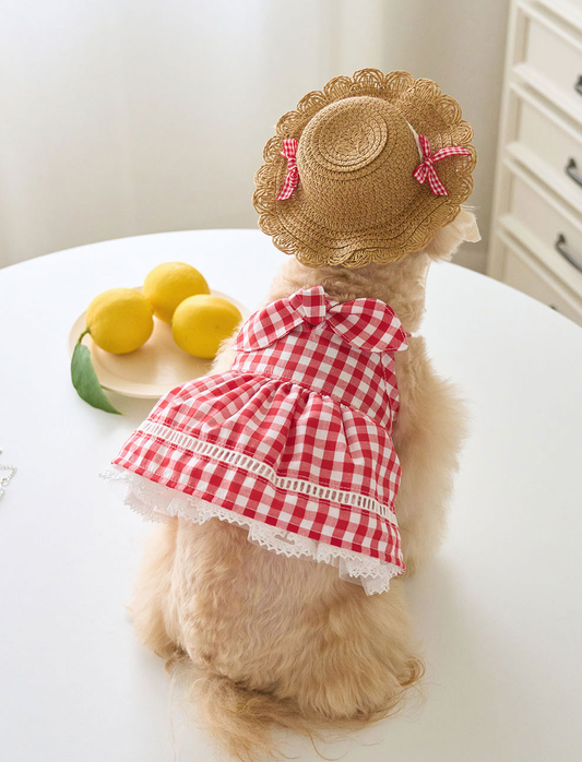 Picnic Love Bustier - Red Check