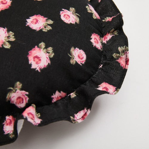 Rosy Black Pillow