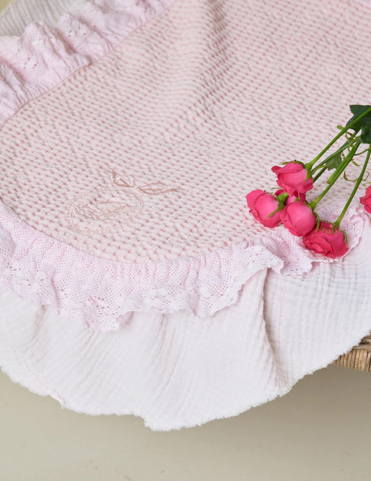 Waffle Blanket - Peach