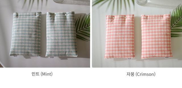 Pastel check ice pouch (9color)