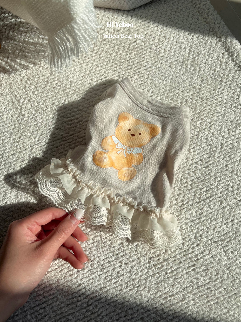 Vancci Bear Top - Beige
