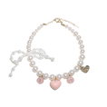Load image into Gallery viewer, I Love Jelly Pearl Ribbon Necklace
