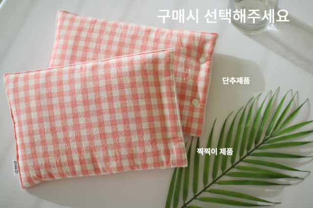 Pastel check ice pouch (9color)