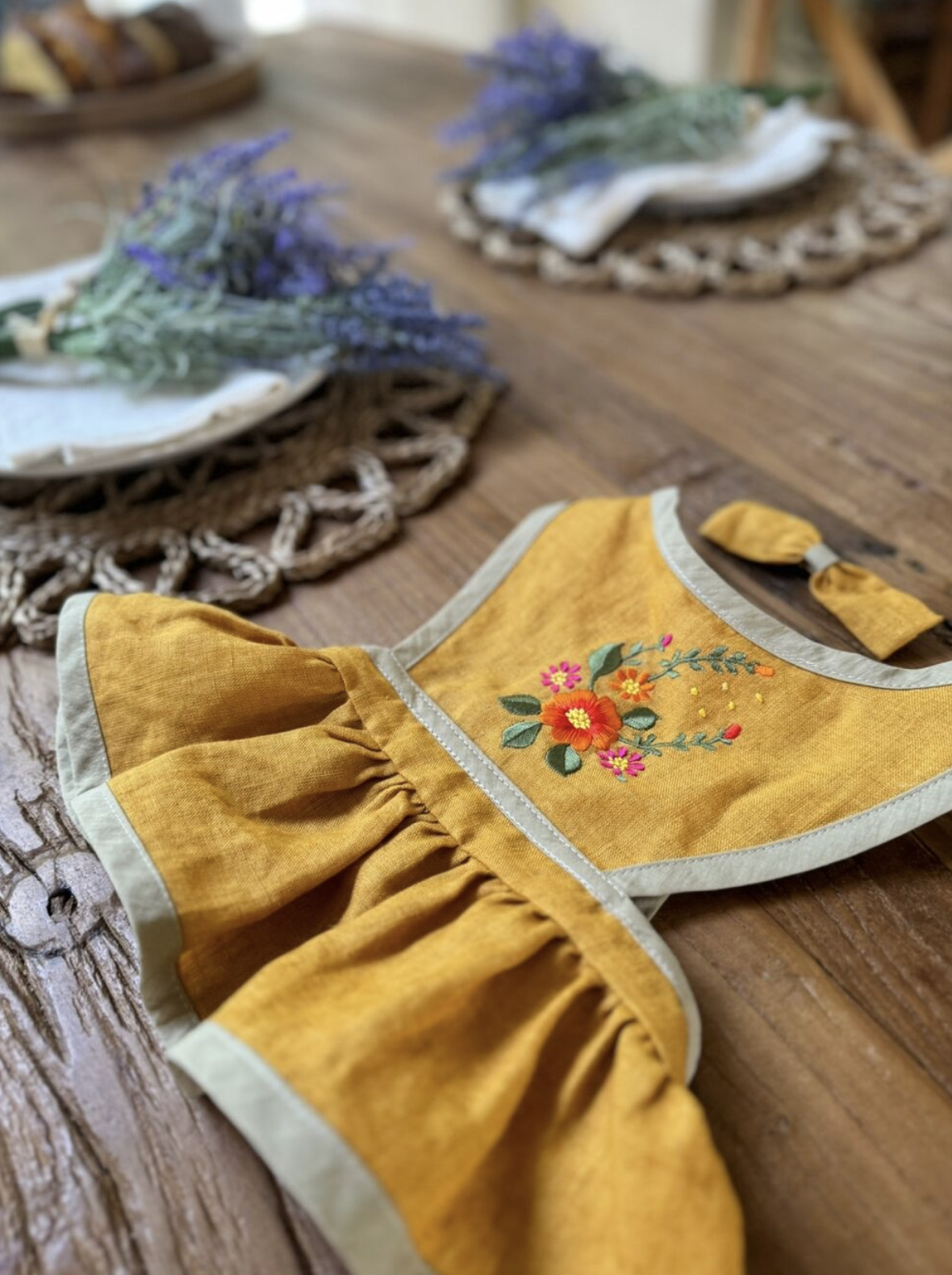 Puella Linen Dress - Mustard