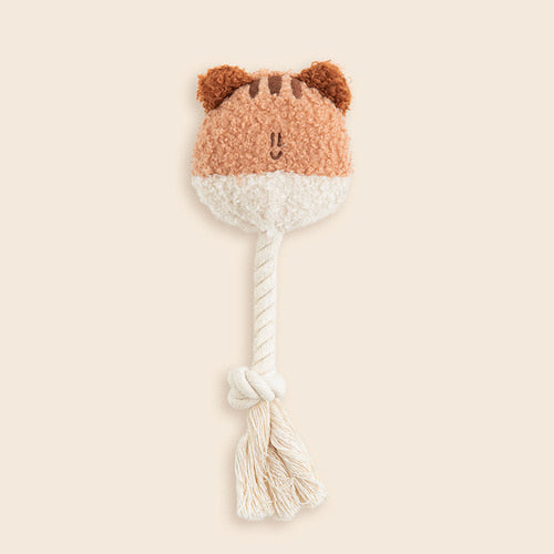 BonBon Green Furry Friends Rope Tug Toy