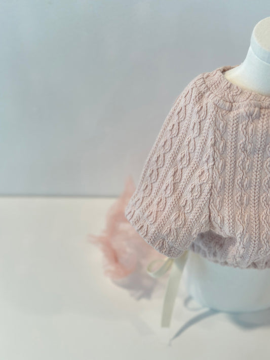 Twist Knit Ops - Pink