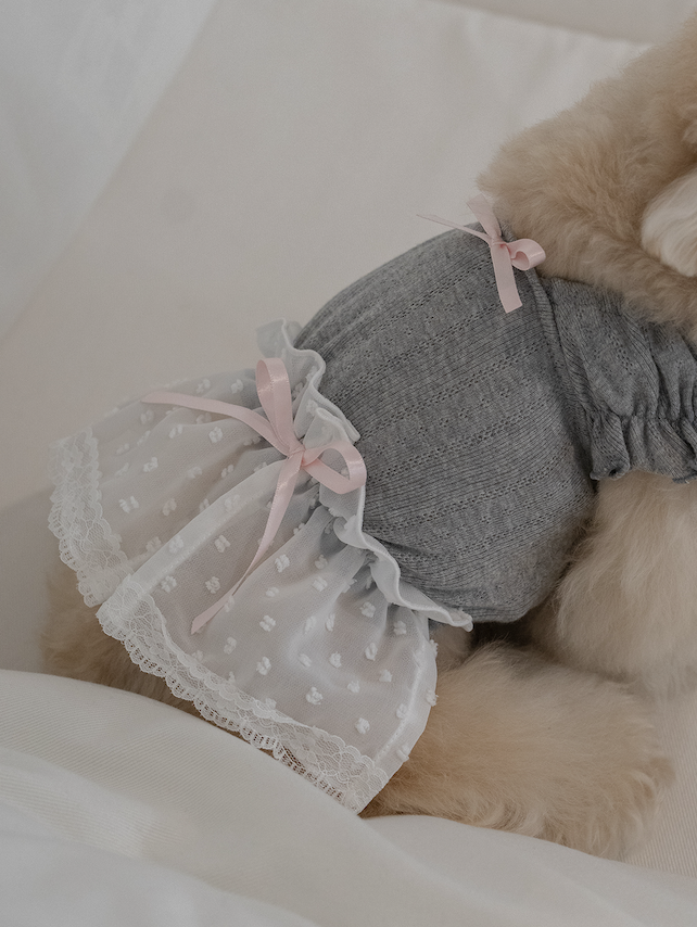 Gray Ballerina Chiffon Skirt