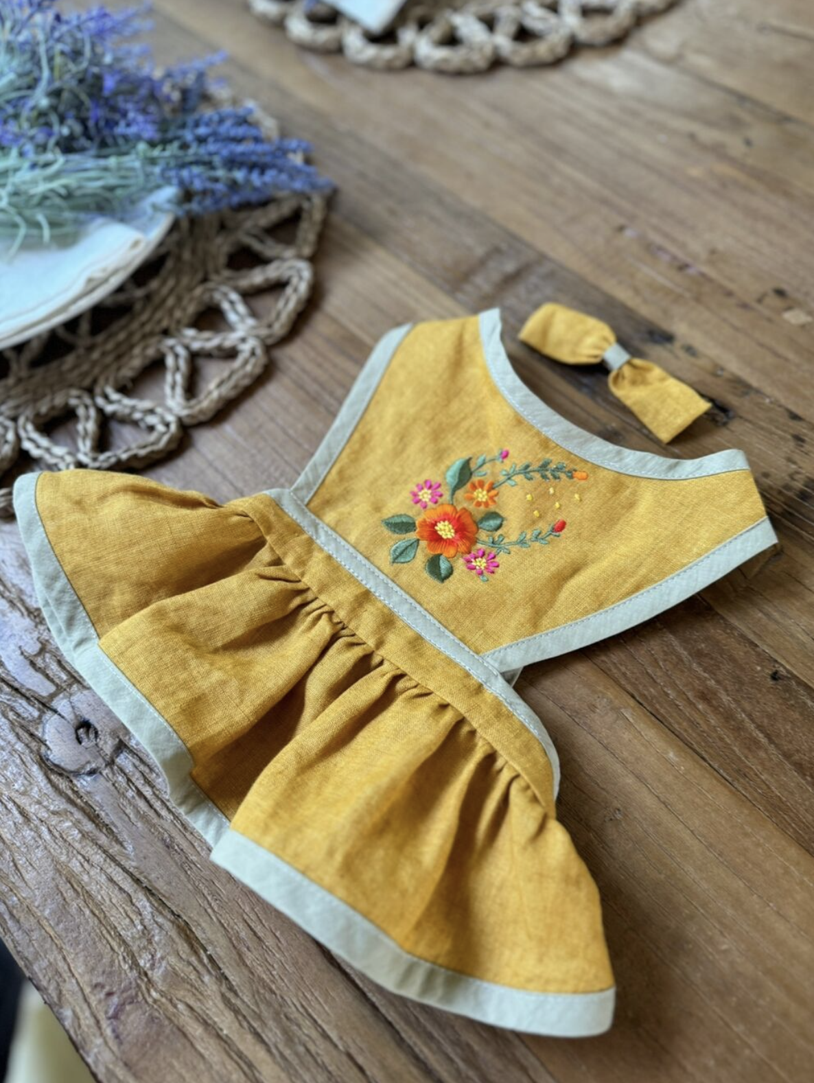 Puella Linen Dress - Mustard