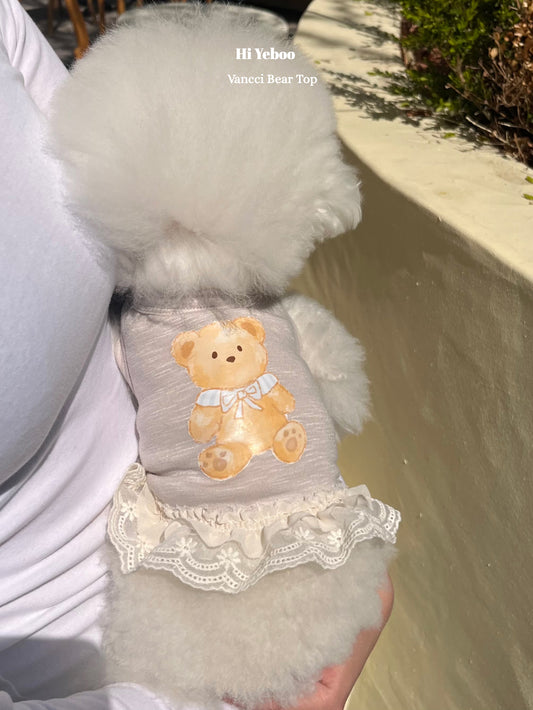 Vancci Bear Top - Beige