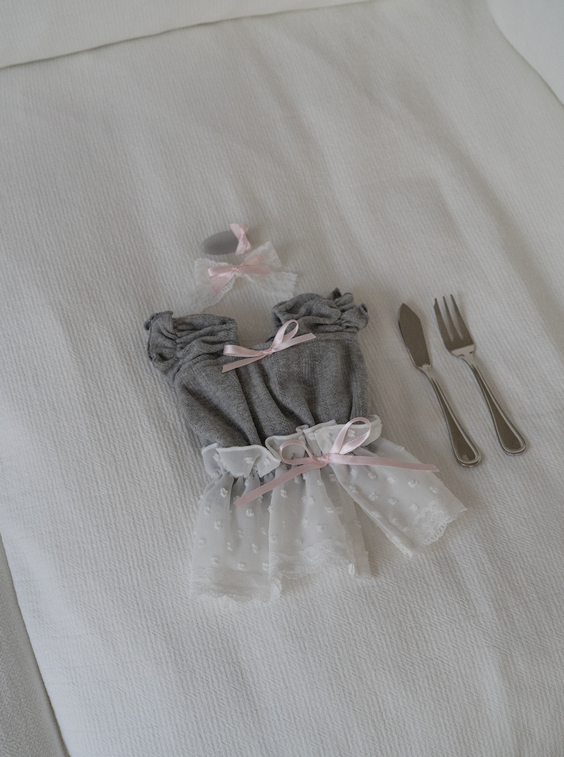 Gray Ballerina Chiffon Skirt