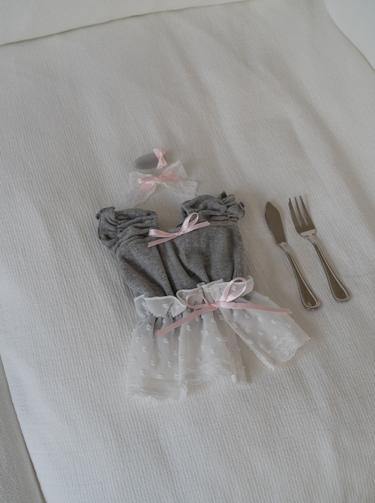 Gray Ballerina Chiffon Skirt