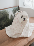 Load image into Gallery viewer, Rose Smoothie Double-Sided Lace Blanket

