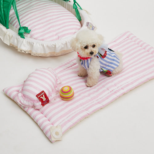 Daisy Yoga Mat - Pink Stripes