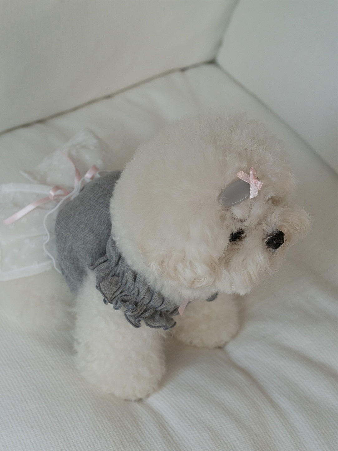 Gray Ballerina Chiffon Skirt