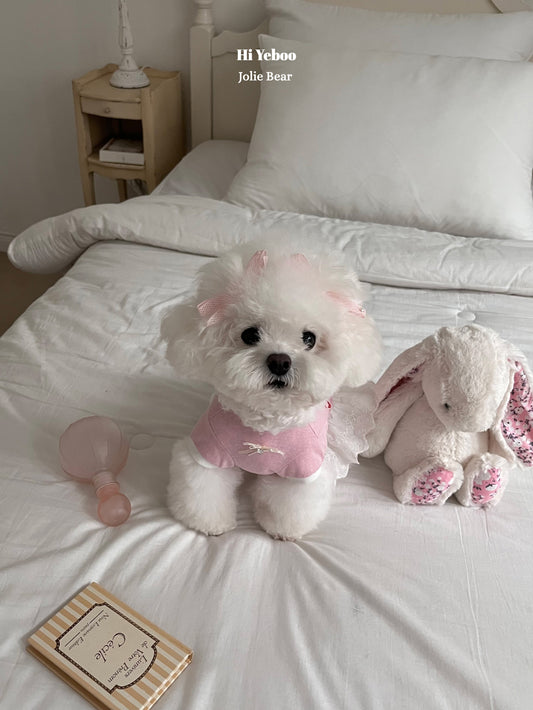 Jolie Bear Pearl Hairpin Pink