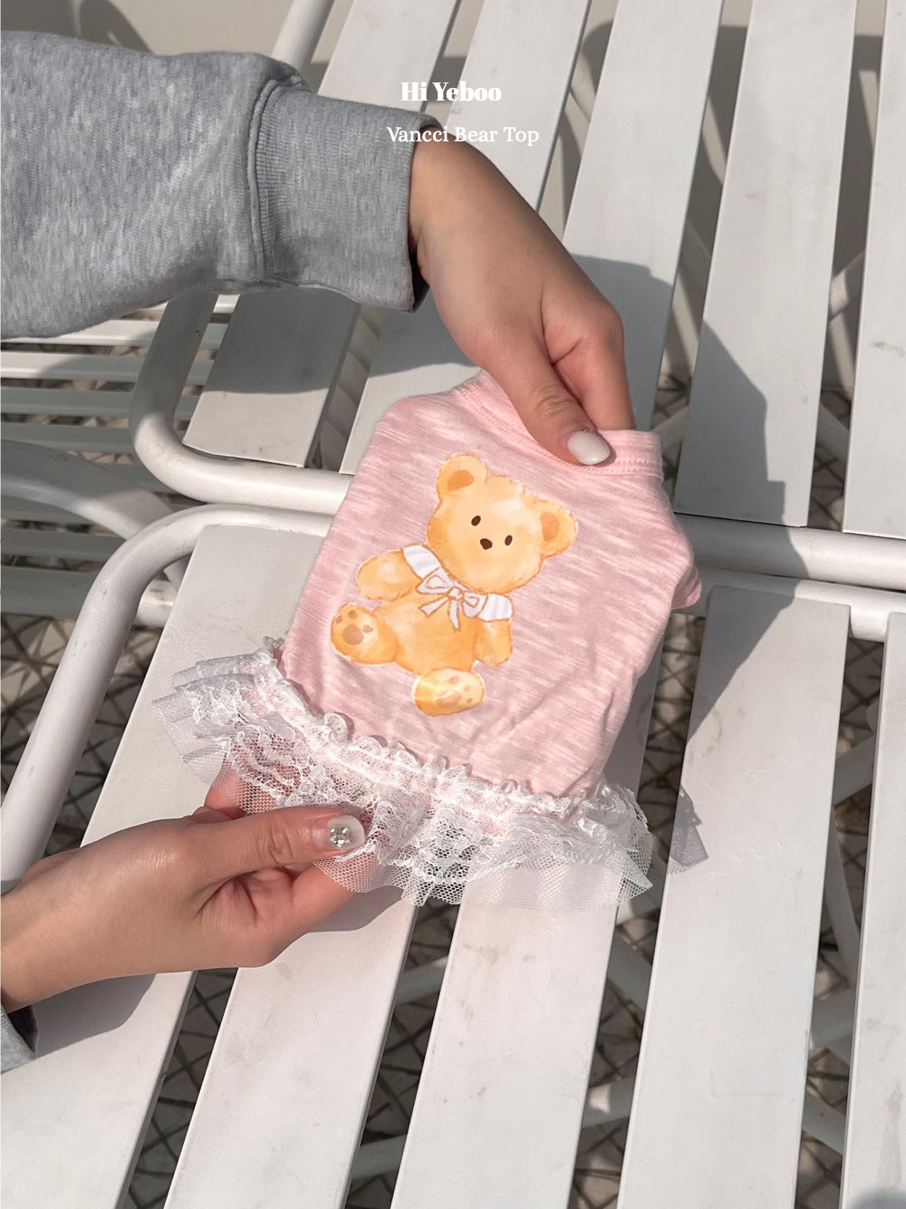 Vancci Bear Top - Pink