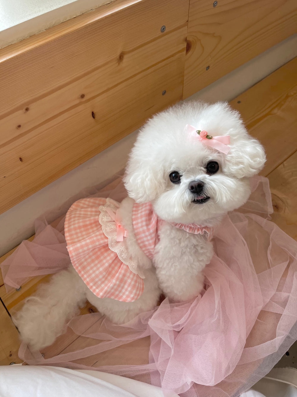 Margot Check Ops - Peach
