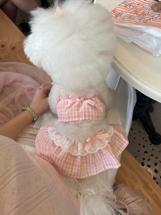 Margot Check Ops - Peach