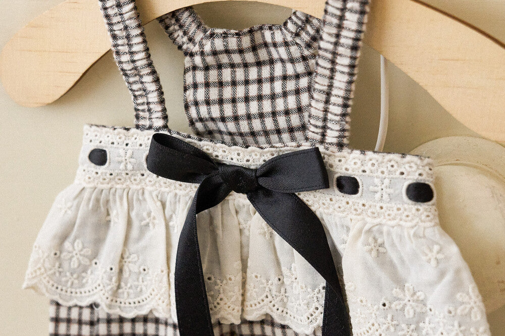 Bailey Check Ribbon Romper