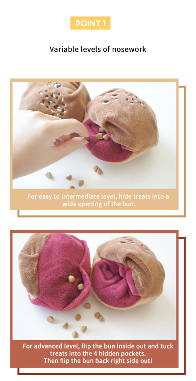 Red Bean Bun Nosework Toy