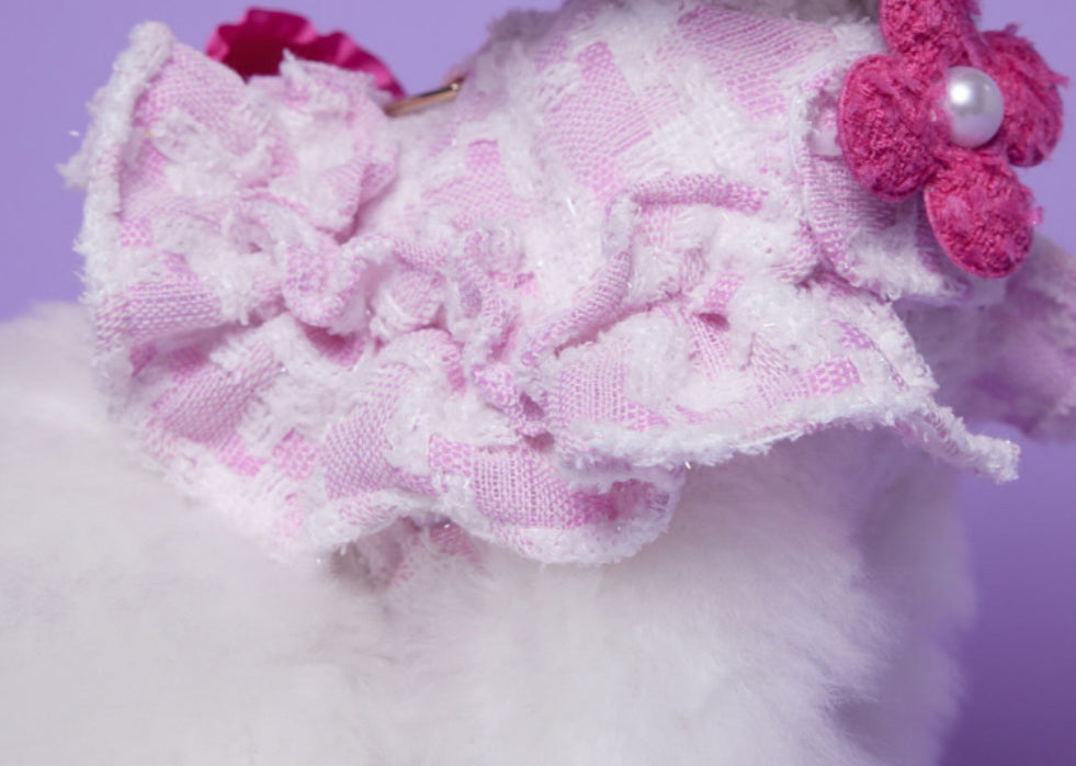 Shiny Tweed Harness - Pink