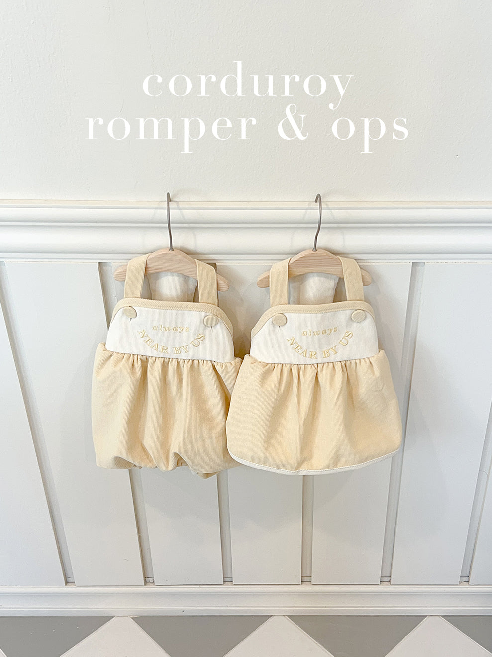 Corduroy Romper - Yellow