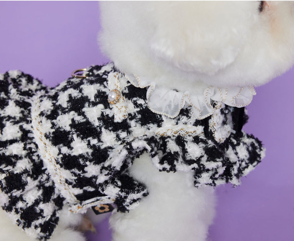 Hound Tooth Tweed - Black