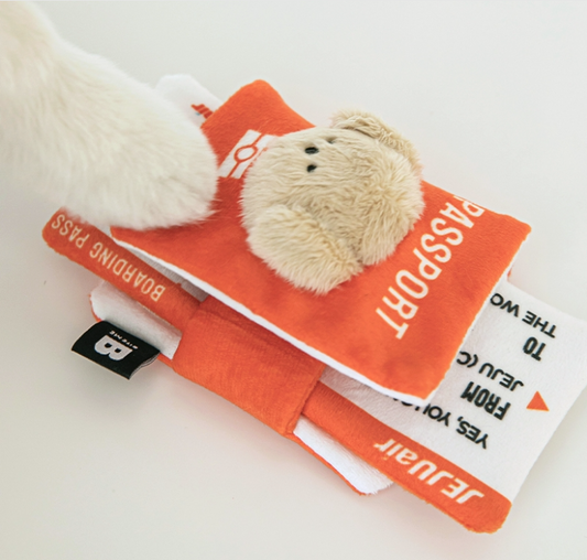 [BiteMe x Jeju air] Pet Passport & Ticket Nosework Toy Set