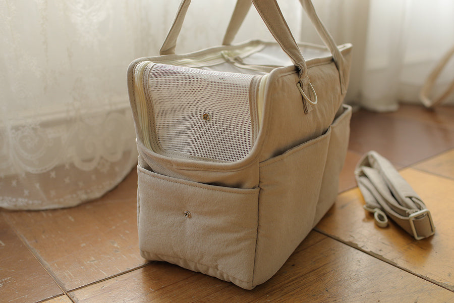Check Two-in-one Shoulder Bag - Beige