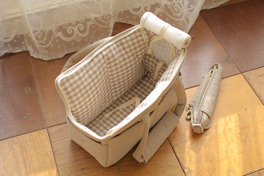 Check Two-in-one Shoulder Bag - Beige