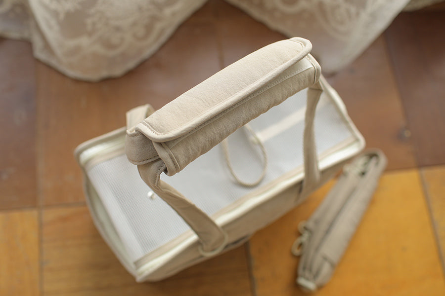 Check Two-in-one Shoulder Bag - Beige