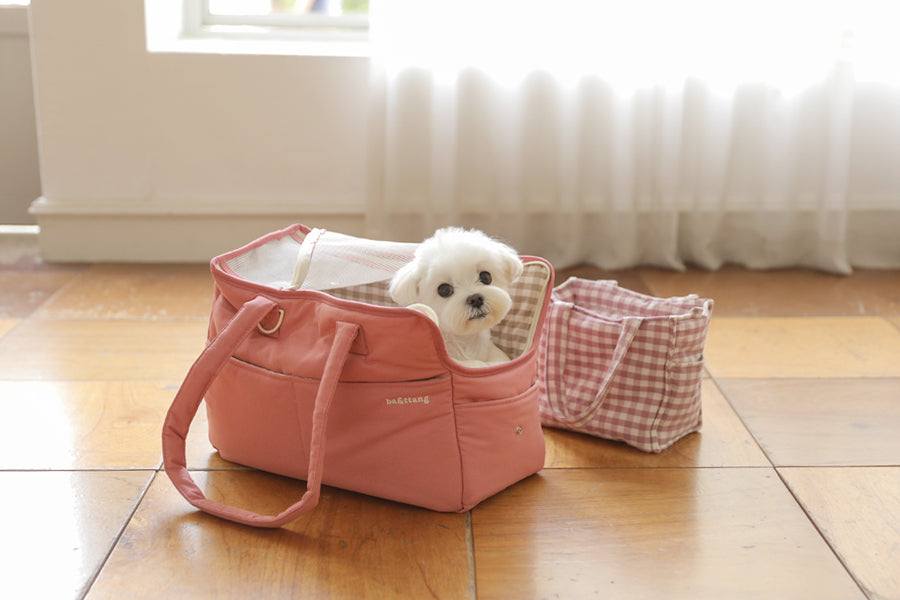 Check Two-in-one Shoulder Bag - Pink