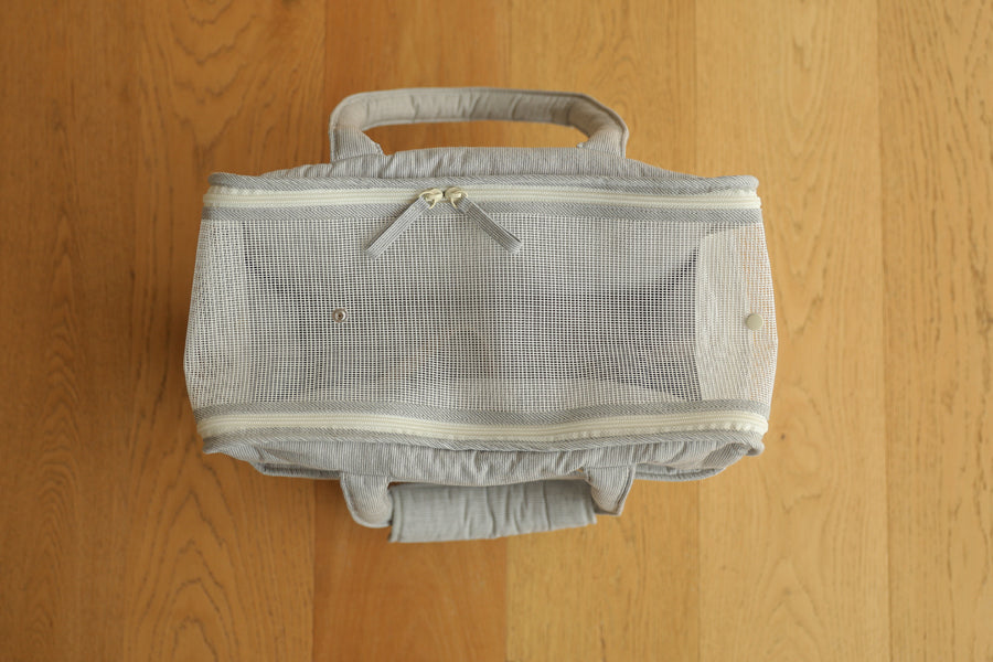 Stripe Cushion Shoulder Bag - Grey