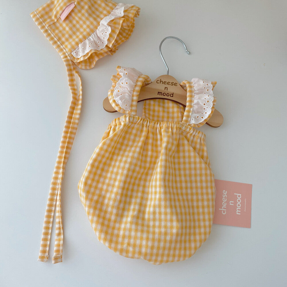 Check Ruffle Ops - Yellow