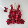 Load image into Gallery viewer, Check Bell Romper - Red
