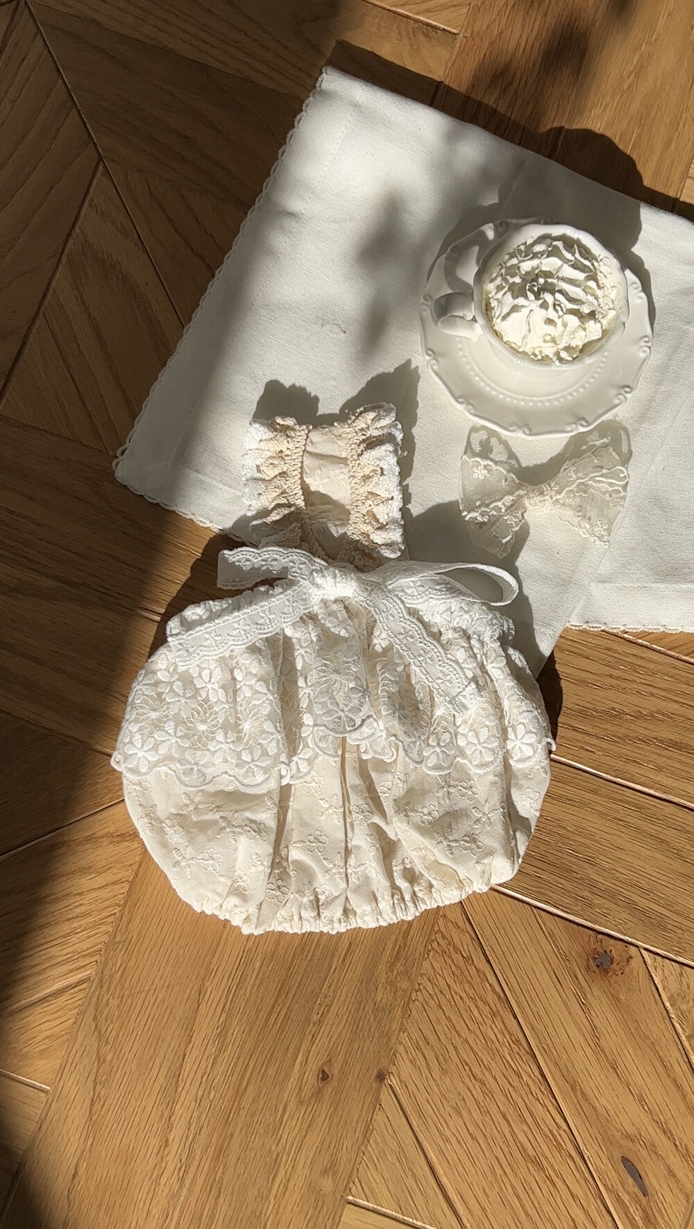 Cream Lace Cancan