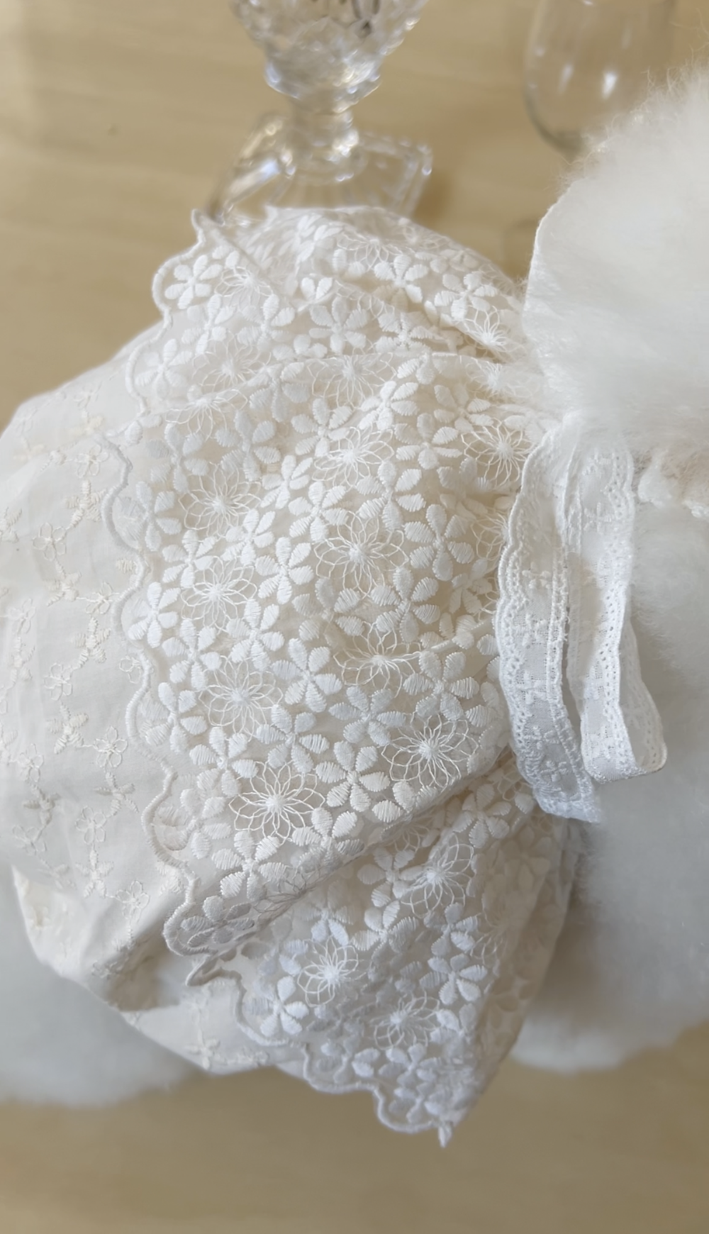 Cream Lace Cancan