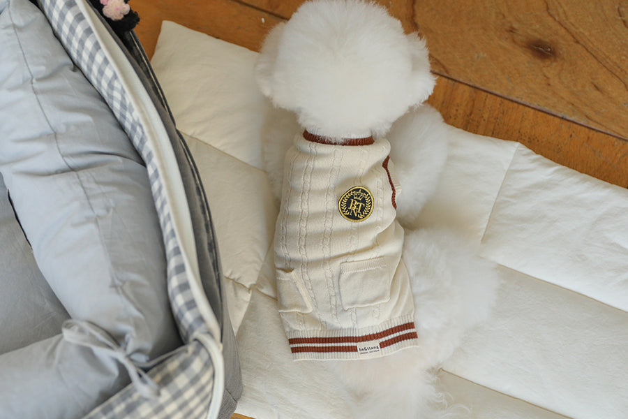 Preppy Sleeveless Knit Cardigan (3 Colors)