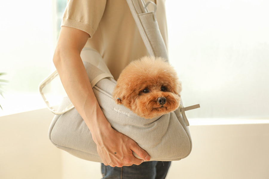 Stripe Cushion Cross Bag - Grey