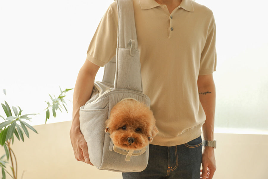 Stripe Cushion Cross Bag - Grey
